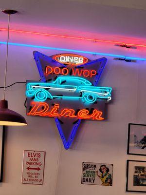 Of course a neon sign.