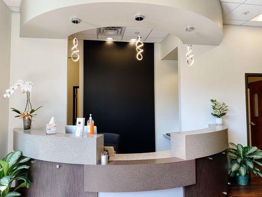 Gonstead Chiropractic Clinic Front Desk area at Alight Chiropractic