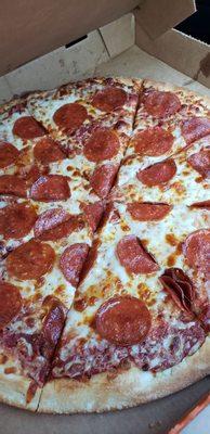 Pepperoni pizza ~ $5 hot-n-ready!