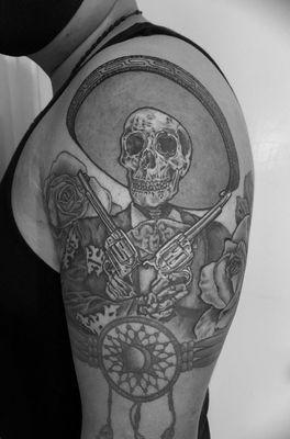 Charro. Left arm. Artist: Jonathan Bueno.