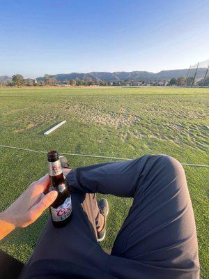 Cold beer in the pro shop