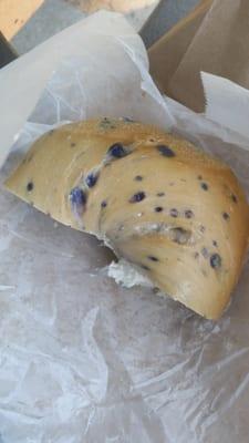 Blueberry bagel with Butter