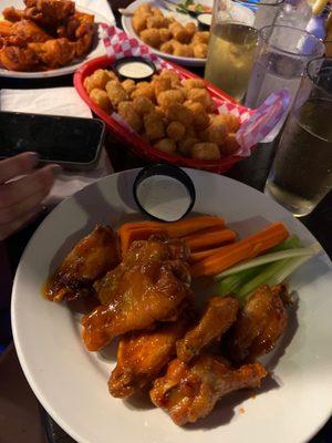 Mango habanero trad wings and tots!