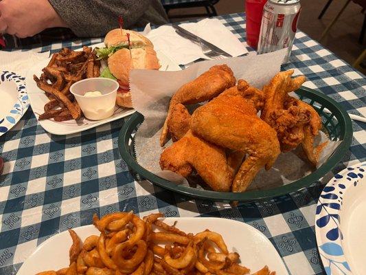 6 breaded full-wings