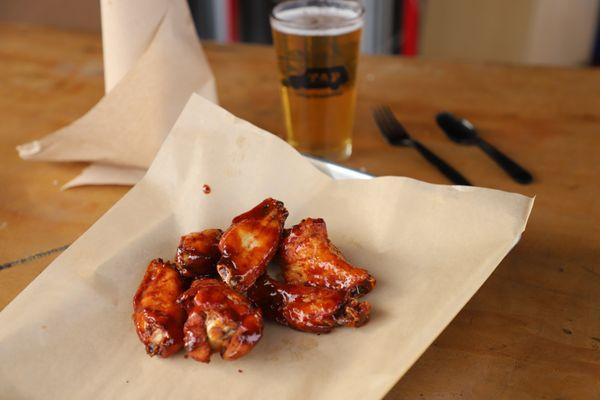 Spicy BBQ wings from Corbin's Q.