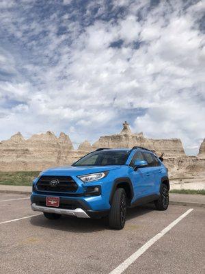 2020 RAV4 Adventure bought from Racine Toyota at Badlands National Park