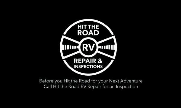 Business cards for Hit The Road RV Repair and Inspections | NRVIA Level 2 Inspector | Certified Inspector | RV Inspection by MK Marketing