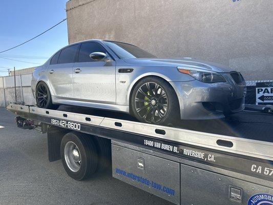 M5 getting towed