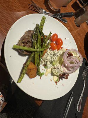 Steak and wedge salad