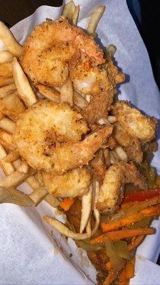 Shrimp /wings / fries combo