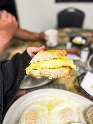 Sausage and cheese biscuit