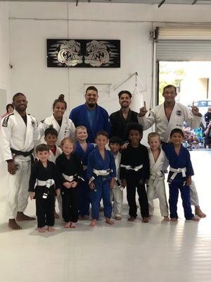 Kids getting their first stripe.