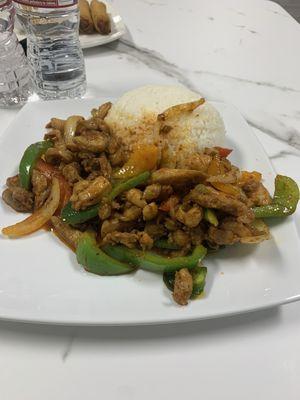 The Thai spicy chicken. Even 1 star has a bite!