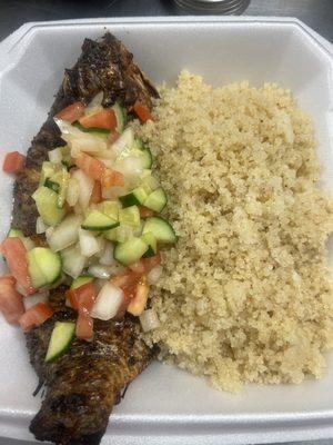 Come and try our beautiful Attieke with grilled fish !!