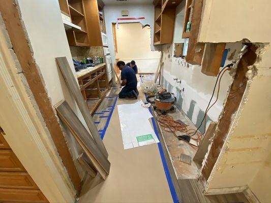 Putting the kitchen back together after water damage everything