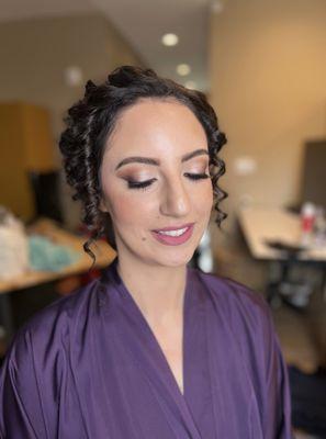 Bridal purple smoky eyeshadow