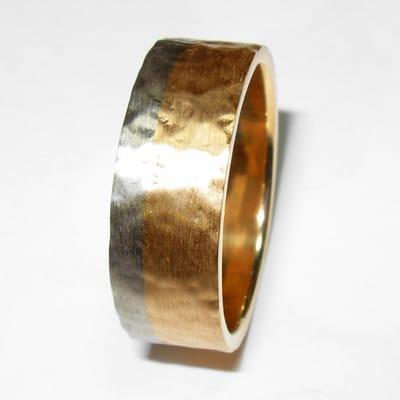 Our customer supplied his own gold to make this wedding band.