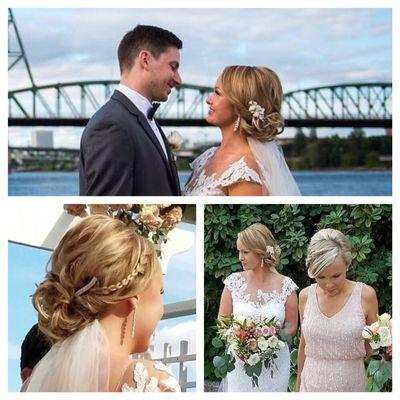 Color and bridal updo by Rachel