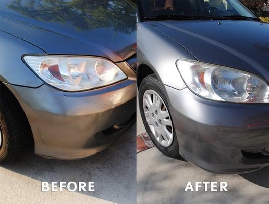 Before and after of my front bumper