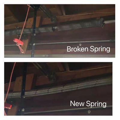 BROKEN SPRING REPAIRED