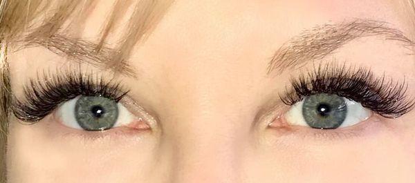 Happy Client!! Volume Eyelash Extensions!! Long natural volume!