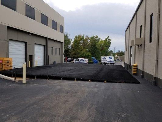 We leveled out an uneven space with our stage deck for beer festival!.