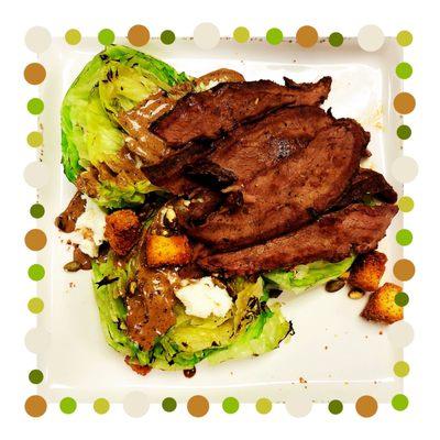 STONEBRIAR GRILLED ROMAINE SALAD with  Added Grilled Bison Flank Steak