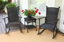 The Portside rocking chair set has a matching side table.