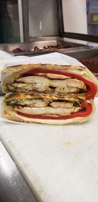 Grilled chicken panini