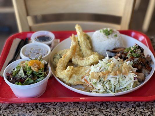 Teriyaki Chicken & Tempura Combo Plate