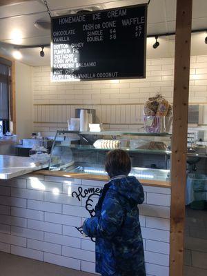 Ice cream counter