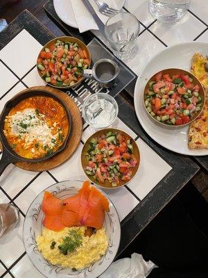 Shakshuka  Western Omelette Smoked salmon scrumbled Smoked salmon scrambled