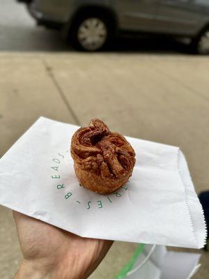 Flakey buttery salty sweet kouign-amann, crispy crackly exterior with a soft interior.