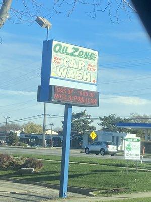 Oil Zone Wash Zone