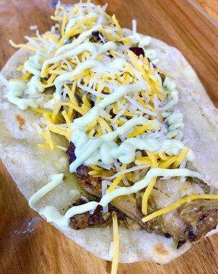 Green Chili Chicken Taco