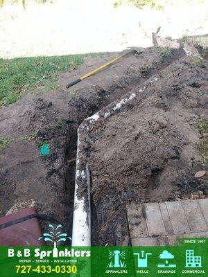 Residential rainwater drainage project