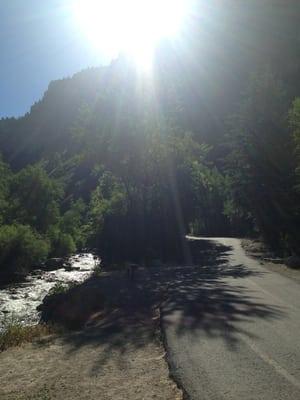 River beside the trail