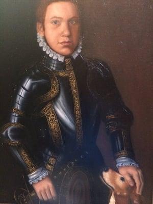 Another talented young student, Bennett, painted himself as a knight at 15.