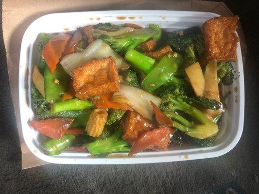 The Fried Tofu With Vegetables