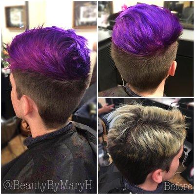 Men's cut and color by Mary