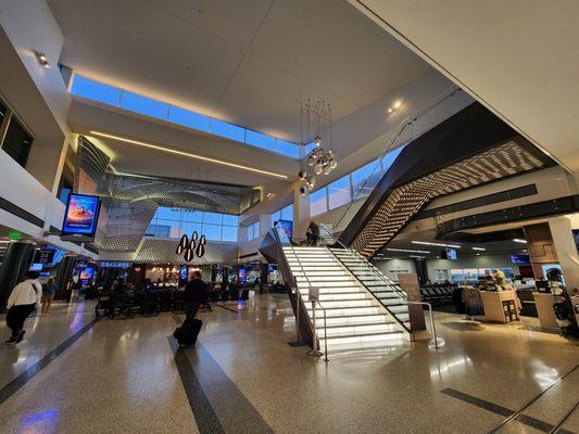 End of the terminal and stairs up to the Delta club.