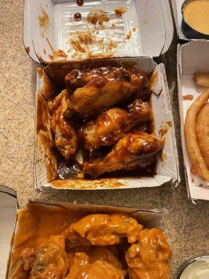 5 traditional wings bourbon from my order