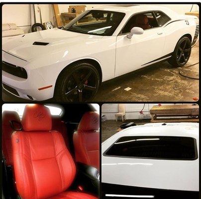 Challenger with custom leather and after-market sunroof