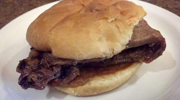 Ribeye Sandwich on a ciabatta bum