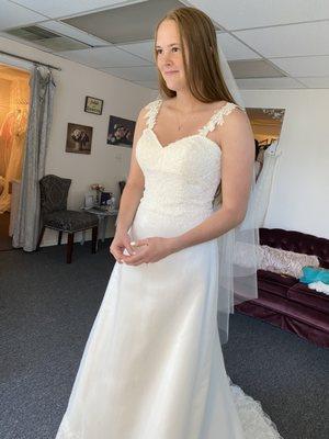 These straps were not part of the dress, but Rachel had so many options for straps that could be added to fit my style!