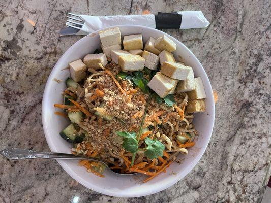 Vegetarian options available "Thai Noodle Salad"