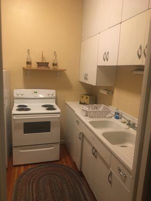 Tiny original apartment style kitchen