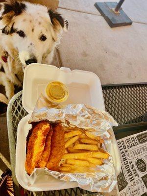 child's chicken fingers with fries