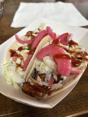 Pork belly tacos