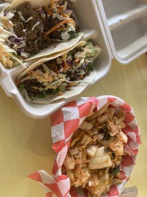 Kovi Taco and Kimchi Fries